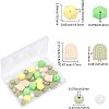 CHGCRAFT 6 Style Food Grade Eco-Friendly Silicone Beads SIL-CA0001-39-2