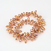 Electroplate Glass Beads Strands X-EGLA-J068-AB07-2