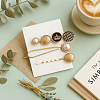 6Pcs 6 Styles Alloy Hair Bobbin Pins PHAR-HY0001-11-3