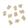 Brass Micro Clear Cubic Zirconia Charms ZIRC-F120-048G-4