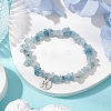 Natural Aquamarine Stretch Bracelets BJEW-JB11147-12-2