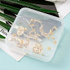 Brass Clear Cubic Zirconia Stud Earring Findings KK-TA0001-04G-3