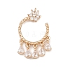 Brass Micro Pave Cubic Zirconia Pendants KK-F918-01KCG-1