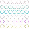 150Pcs 6 Colors Plastic Loose Leaf Book Binder Hinged Rings FIND-TA0010-54A-2