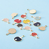 Craftdady 14Pcs 7 Style Zinc Alloy Enamel Pendants ENAM-CD0001-26-18