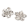 Flower Iron Stud Earrings EJEW-L096-003P-3