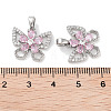 Brass Micro Pave Cubic Zirconia Pendants KK-C051-41P-3