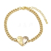 Brass Micro Pave Cubic Zirconia Link Bracelets LS-BJEW-M050-06G-02-4