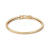 Rack Plating Brass Micro Pave Cubic Zirconia Bangles for Women BJEW-E071-31G-2