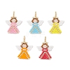 Beaded Angel Charms PALLOY-MZ01207-1