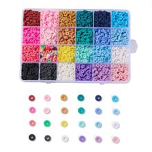 24 Colors Handmade Polymer Clay Beads CLAY-X0011-03B