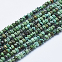 Natural African Turquoise(Jasper) Beads Strands G-E444-49-4mm