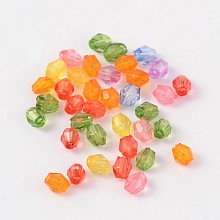 Faceted Bicone Crystal Beads Transparent Acrylic Beads X-DBB3mm
