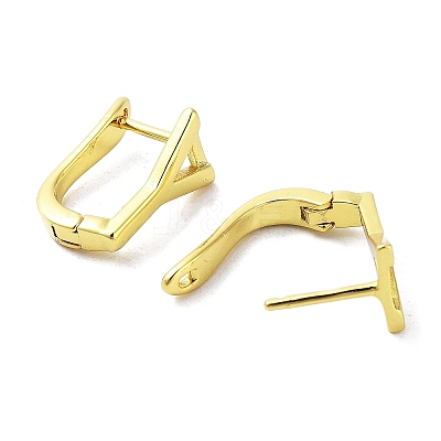 Brass Letter Stud Earrings for Women EJEW-A038-01Y-G-1