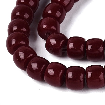 Opaque Glass Beads Strands GLAA-NH0002-B13-1