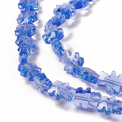 Transparent Electroplate Glass Beads Strands GLAA-C023-03D-1