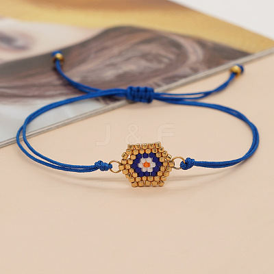 Bohemian Style Glass Seed Beaded Link Bracelets PL8601-2-1