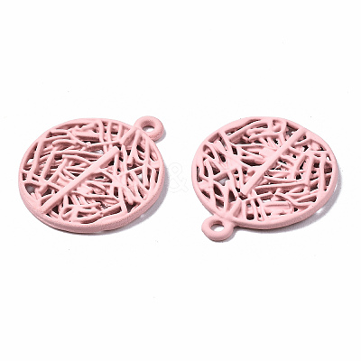 Spray Painted Alloy Pendants PALLOY-Q434-010D-NR-1