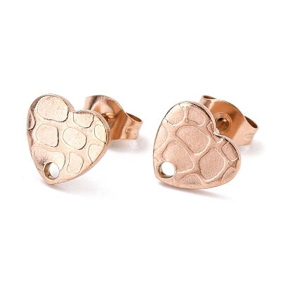 Ion Plating(IP) 304 Stainless Steel Stud Earring Findings STAS-I183-06A-RG-1