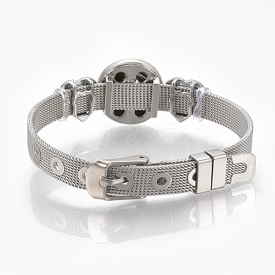 Alloy Rhinestone Snap Cord Bracelet Making BJEW-S136-02-1