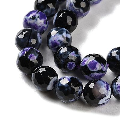 Natural Fire Crackle Agate Beads Strands G-M437-A01-01I-1