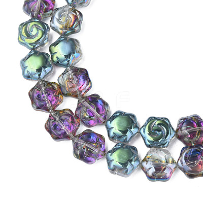 Electroplate Glass Beads Strands EGLA-N008-018-A05-1