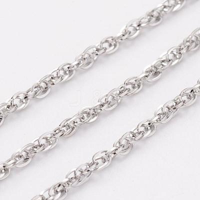 Tarnish Resistant 304 Stainless Steel Rope Chains CHS-H007-22P-1