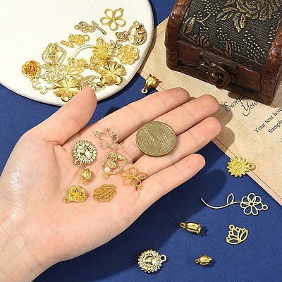 30Pcs 15 Styles Alloy Pendants FIND-YW0009-85-1