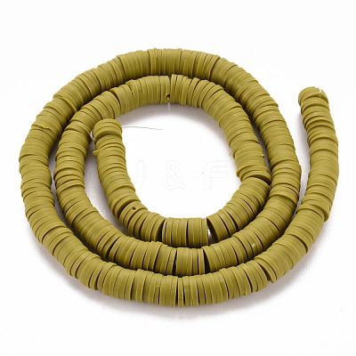 Handmade Polymer Clay Bead Strands CLAY-T002-6mm-55-1