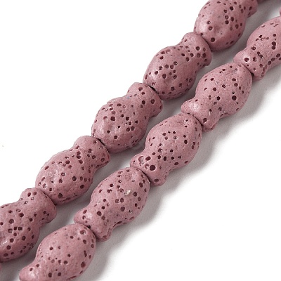 Natural Lava Rock Beads Strands G-U007-01C-1