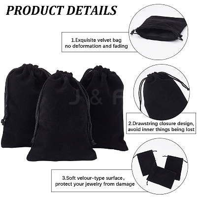 20Pcs Rectangle Velvet Drawstring Pouches TP-BBC0001-03A-02-1
