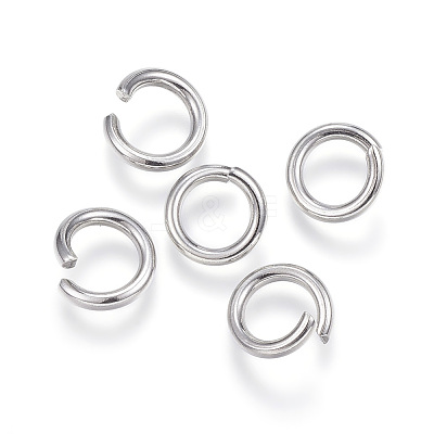 Non-Tarnish 304 Stainless Steel Open Jump Rings X-STAS-E113-10P-1