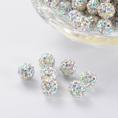 Pave Disco Ball Beads RB-H258-8MM-101-1