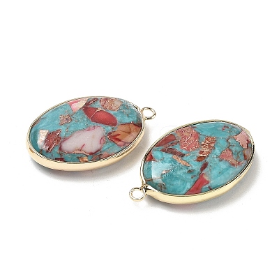 Dyed Synthetic Imperial Jasper Pendants G-D337-03G-G-1