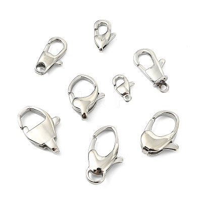 304 Stainless Steel Lobster Claw Clasps FIND-CJ0005-27-1