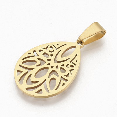 201 Stainless Steel Pendants X-STAS-N089-01G-1