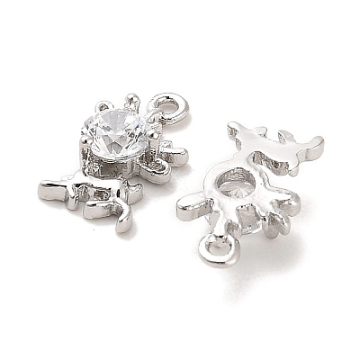 Brass Glass Charms KK-C054-20P-1