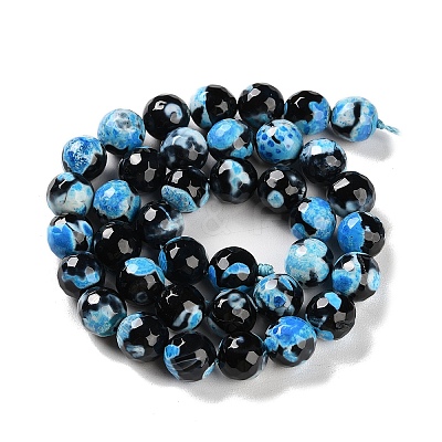 Natural Fire Crackle Agate Beads Strands G-M437-A01-01H-1
