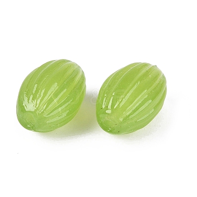 Handmade Ribbed Lampwork Beads LAMP-N042-01D-1