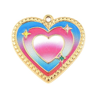 304 Stainless Steel Enamel Pendants STAS-Z186-12G-01-1