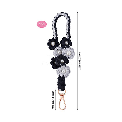 Hand-woven Flower Pendant Decorations KEYC-TAC0009-02KCG-07-1