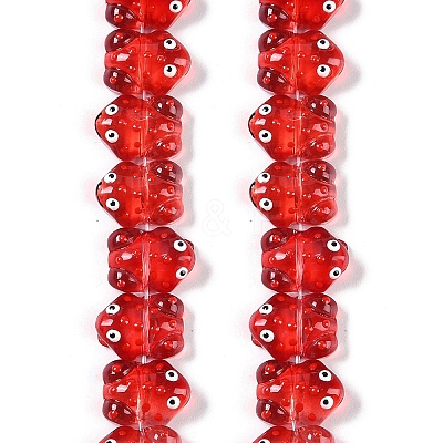 Transparent Glass Enamel Beads Strands GLAA-B021-05D-1