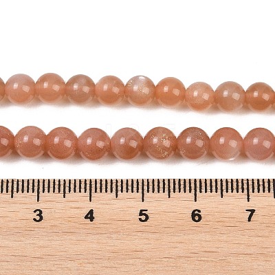 Natural Sunstone Beads Strands G-P621-6mm-01-1