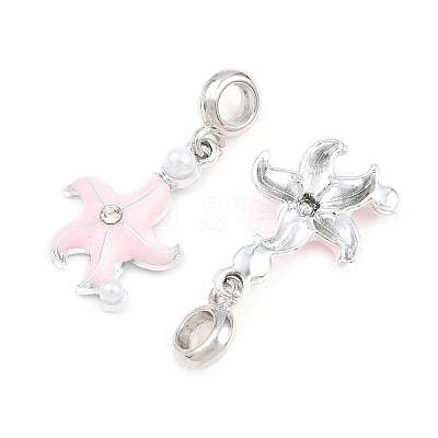 Alloy Enamel European Dangle Charms AL-CBAC2D3-01P-03-1