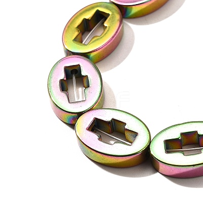 Electroplated Synthetic Non-magnetic Hematite Beads Strands G-L613-Z01-03J-1
