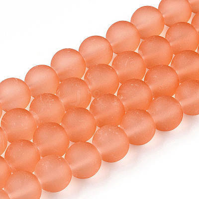 Transparent Glass Bead Strands GLAA-S031-10mm-33-1-1
