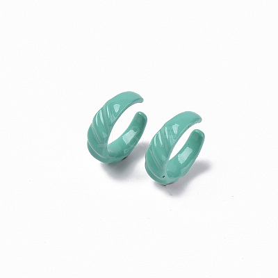 Spray Painted Alloy Cuff Rings RJEW-T011-04-RS-1