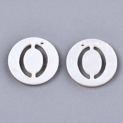 Natural Freshwater Shell Charms SHEL-S276-119O-1