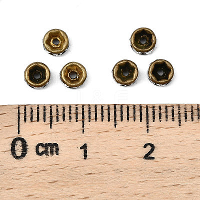 Brass Rhinestone Spacer Beads X-RB-A014-Z4mm-01AB-NF-1
