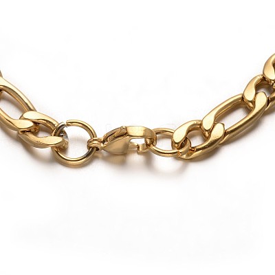 304 Stainless Steel Figaro Chains Bracelets STAS-L149-12-1